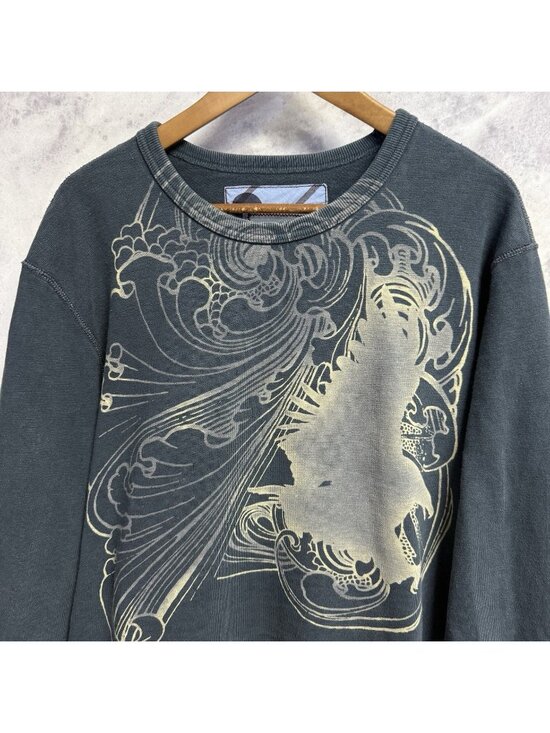 GAP Other - Vintage Gap Round Neck Sweatshirt Mens XL Blue Eagle & Wind Graphic Print